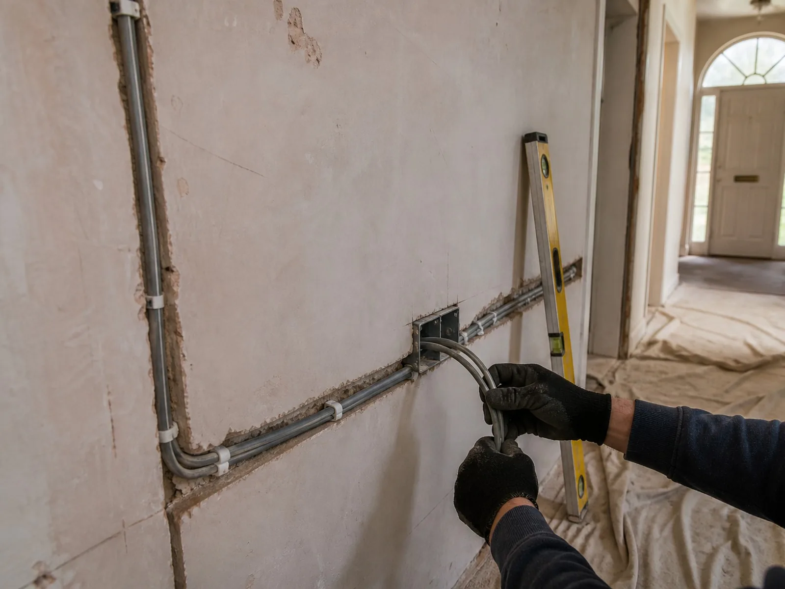 House rewire in progress by Reid Electrical Services